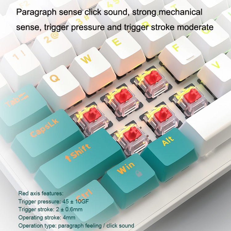 ZIYOU LANG  K3 100 Keys Game Glowing Wired Mechanical Keyboard, Cable Length: 1.5m, Style: Bee Version Red Axis - Wired Keyboard by ZIYOU LANG | Online Shopping UK | buy2fix