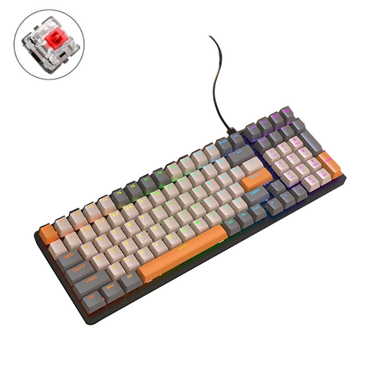 ZIYOU LANG  K3 100 Keys Game Glowing Wired Mechanical Keyboard, Cable Length: 1.5m, Style: Micro Light Hot Plug Version Red Axis - Wired Keyboard by ZIYOU LANG | Online Shopping UK | buy2fix