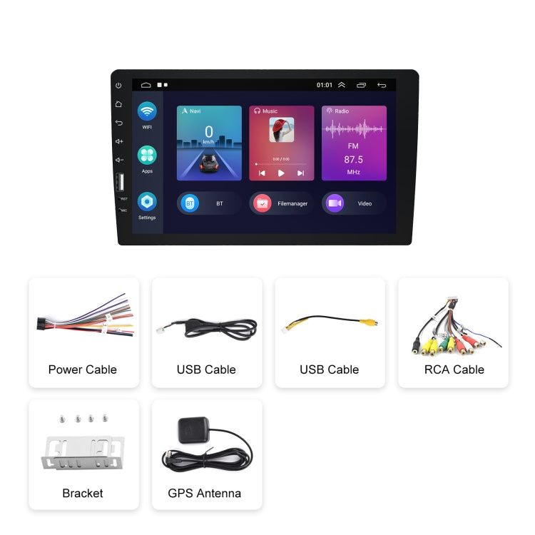 A3236 9 inch Android 11 Single Butt MP5 Player, Style: Wifi 1+16G(Standard) - In Car by buy2fix | Online Shopping UK | buy2fix