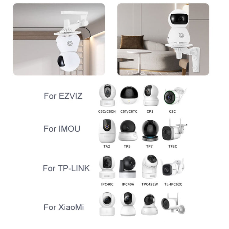 Punch-free Plastic Bracket for Surveillance Swing-head Cameras - Security by buy2fix | Online Shopping UK | buy2fix