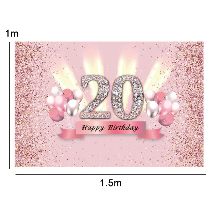 1.5x1m Cartoon Digital Birthday Balloon Party Scene Photographic Backdrop(MDT10410) - Camera Accessories by buy2fix | Online Shopping UK | buy2fix