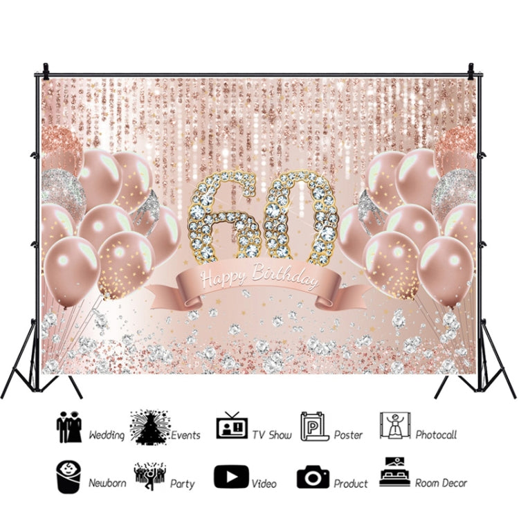 MDN12118 1.5m x 1m Rose Golden Balloon Birthday Party Background Cloth Photography Photo Pictorial Cloth - Camera Accessories by buy2fix | Online Shopping UK | buy2fix