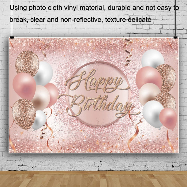 MDU05521 1.5m x 1m Rose Golden Balloon Birthday Party Background Cloth Photography Photo Pictorial Cloth - Camera Accessories by buy2fix | Online Shopping UK | buy2fix