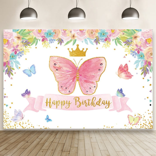 1.5m x 1m Butterfly Pattern Photography Backdrop Birthday Party Decoration Background Cloth(MDT08842) - Camera Accessories by buy2fix | Online Shopping UK | buy2fix