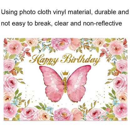 1.5m x 1m Butterfly Pattern Photography Backdrop Birthday Party Decoration Background Cloth(MSA00004) - Camera Accessories by buy2fix | Online Shopping UK | buy2fix