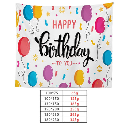 Happy Birthday Photo Backdrop Party Decoration Tapestry, Size: 100x75cm(GT56-2) - Camera Accessories by buy2fix | Online Shopping UK | buy2fix