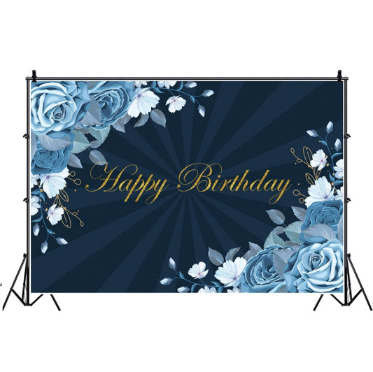 1.5m x 1m Flower Series Happy Birthday Party Photography Background Cloth(MSC00298) - Camera Accessories by buy2fix | Online Shopping UK | buy2fix