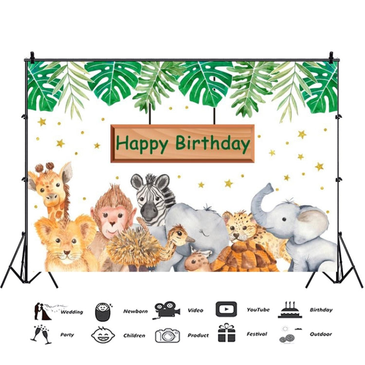 MDN08226 1.5m x 1m Animal Forest Cartoon Birthday Party Banquet Decoration Photo Background Cloth - Camera Accessories by buy2fix | Online Shopping UK | buy2fix