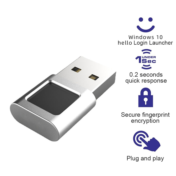 TRU8 Mini USB Fingerprint Reader Module for Windows 11 / 10 Hello Dongle - Computer & Networking by buy2fix | Online Shopping UK | buy2fix