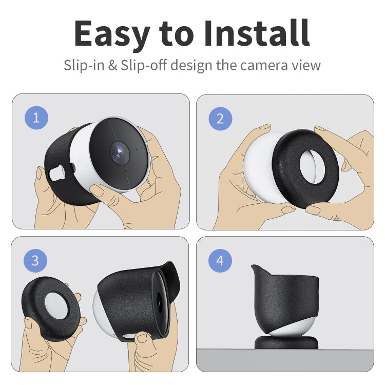 For Google Nest Camera Outdoor Silicone Water-Resistant Protective Cover(White) - Security by buy2fix | Online Shopping UK | buy2fix