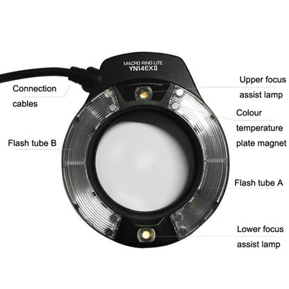 For Canon TTL Oral Insect Insect Teeth Ring Light YONGNUO YN-14EX II Macro Ring Flash Speedlite - Camera Accessories by YONGNUO | Online Shopping UK | buy2fix
