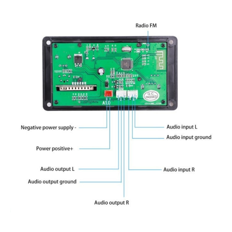 D008BT Speaker Motherboard LCD Bluetooth Decoder Board U Disk Playback Amplifier Board - Consumer Electronics by buy2fix | Online Shopping UK | buy2fix