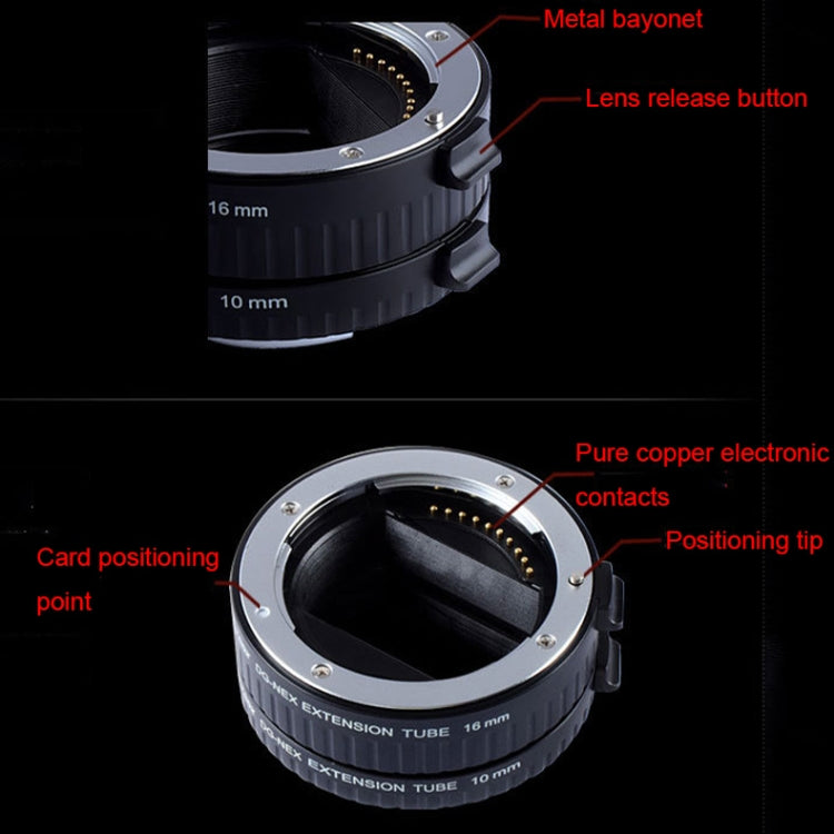 For Sony VILTROX DG-NEX Camera Automatic Close-Up Ring Macro Ring Set - Camera Accessories by VILTROX | Online Shopping UK | buy2fix