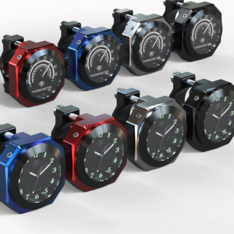 L1 Motorcycles Waterproof Outdoor Clock Temperature Gauge, Color: Clock Blue Black - In Car by buy2fix | Online Shopping UK | buy2fix
