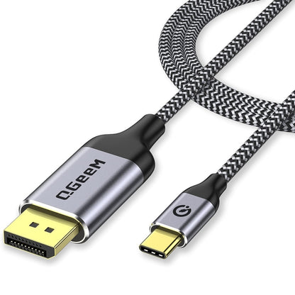 QGeeM QG-UA13 Type-C To DP 4K 60Hz Nylon Braided Adapter Cable, Length: 3m - Computer & Networking by QGeeM | Online Shopping UK | buy2fix