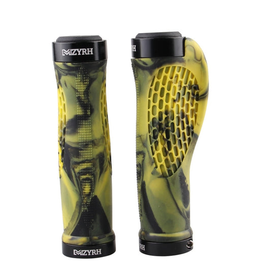MZYRH 1pair Mountain Bike Bicycle Handlebar Grips Protective Covers(Black and Yellow) - Outdoor & Sports by MZYRH | Online Shopping UK | buy2fix