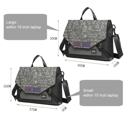 LUCKYBAT Laptop Bag Airbag Anti-drop Crossbody Handbag, Size: L 16 Inch(Gray Black Equation) - 15.6 - 17 inch by buy2fix | Online Shopping UK | buy2fix