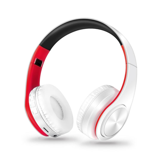 LPT660 Bluetooth Wireless Headset HIFI Stereo Sports Headphones(White+Red) - Apple Accessories by buy2fix | Online Shopping UK | buy2fix