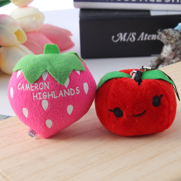 5pcs Cute Fruit And Vegetable Plush Bag Pendant Key Chain, Size: 10cm(Pineapple) - Key Rings by buy2fix | Online Shopping UK | buy2fix