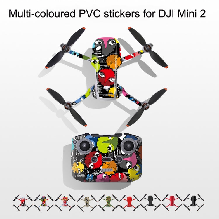 Sunnylife MM2-TZ452 For DJI Mini 2 Waterproof PVC Drone Body + Arm + Remote Control Decorative Protective Stickers Set(Army Green Camouflage) - Stickers by Sunnylife | Online Shopping UK | buy2fix