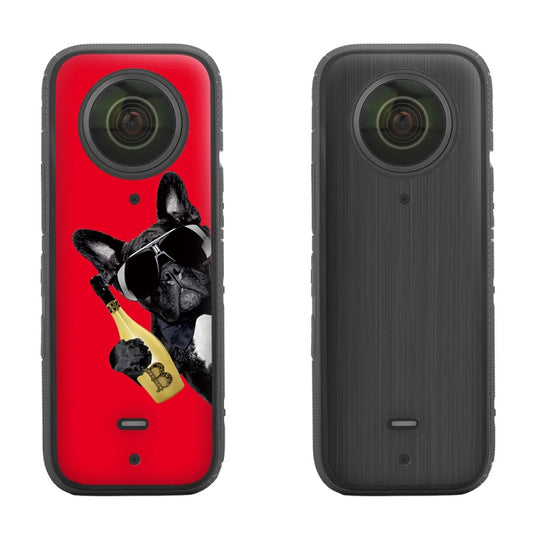 Sunnylife IST-TZ485 For DJI Insta360 X3 Panoramic Camera PVC Protection Scraper Film Stickers(Social Dog+Drawing Black) - DJI & GoPro Accessories by Sunnylife | Online Shopping UK | buy2fix