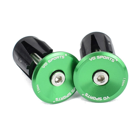 2pairs Aluminum Alloy Bicycle Expansion Handlebar Plug(Green) - Outdoor & Sports by buy2fix | Online Shopping UK | buy2fix