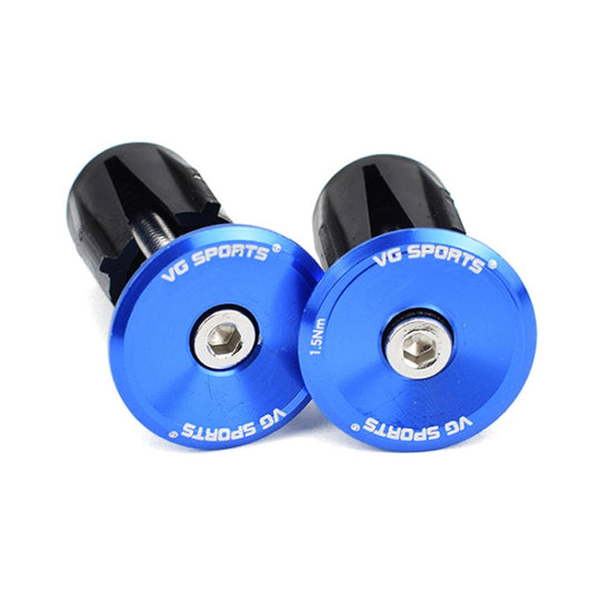 2pairs Aluminum Alloy Bicycle Expansion Handlebar Plug(Blue) - Outdoor & Sports by buy2fix | Online Shopping UK | buy2fix