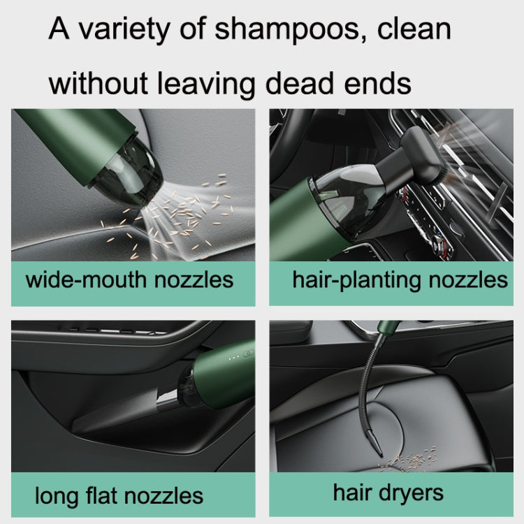 P02 Vehicles / Household High Power Large Suction Portable Wireless Handheld Vacuum Cleaner(Dark Night Green) - In Car by buy2fix | Online Shopping UK | buy2fix