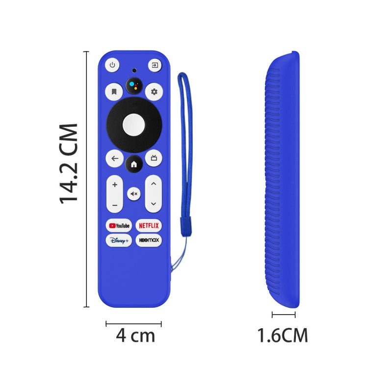 For ONN Android TV 4K UHD Streaming Device Y55 Anti-Fall Silicone Remote Control Cover(Blue) - Consumer Electronics by buy2fix | Online Shopping UK | buy2fix