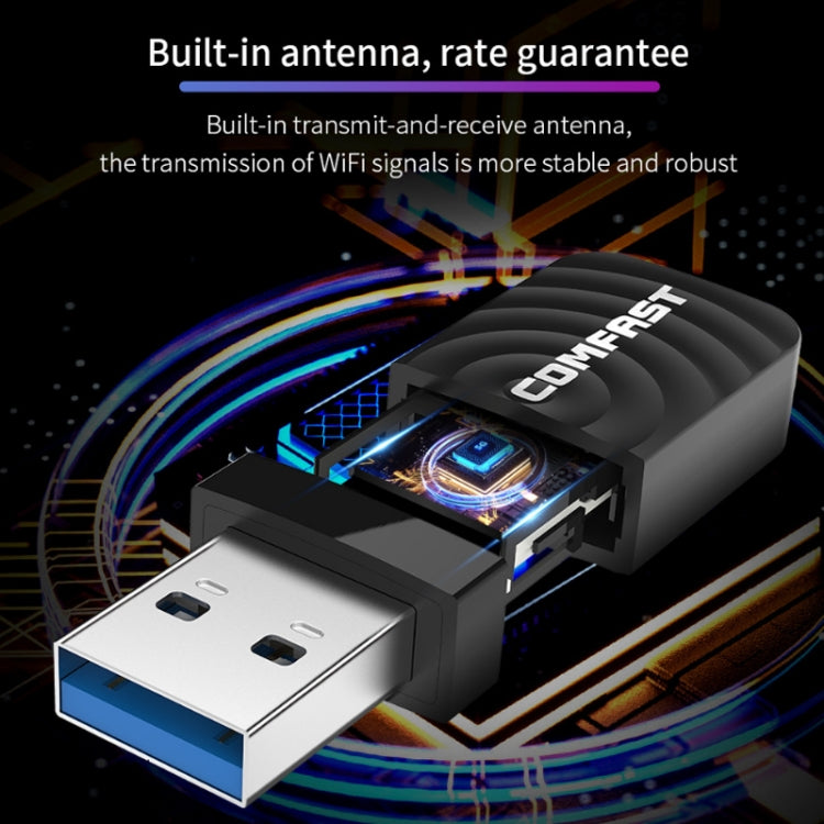 Driver-free USB Wireless Gigabit Network Card WIFI Transmitter Receiver - USB Network Adapter by buy2fix | Online Shopping UK | buy2fix