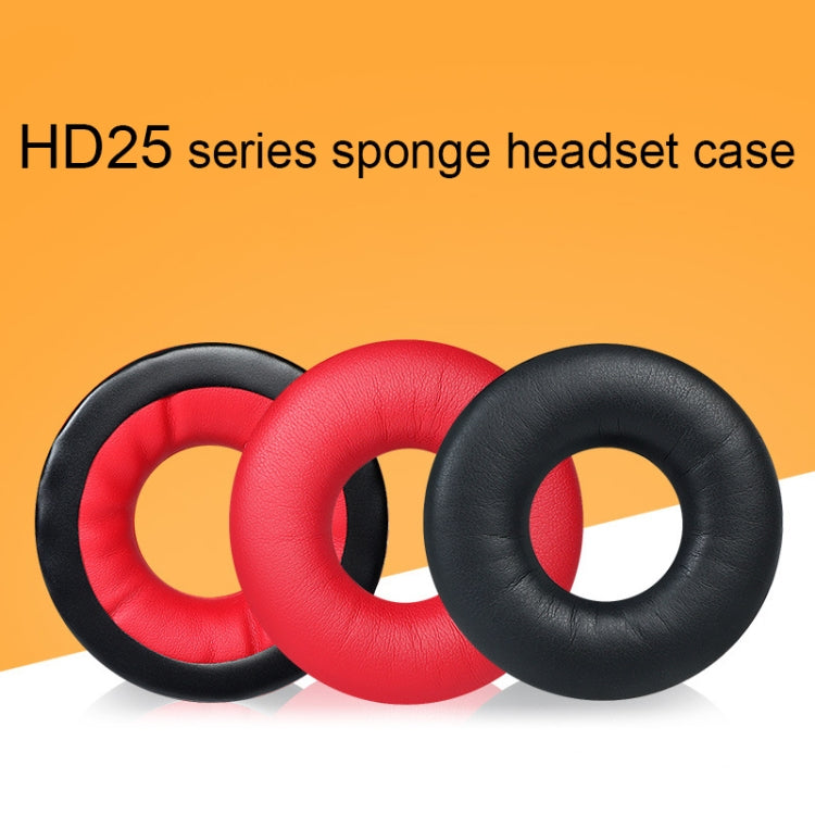 1pair Headset Sponge Cover for Sennheiser HD25-1II/25/25SP/25SP-II, Color: Black Wrinkled - Apple Accessories by buy2fix | Online Shopping UK | buy2fix