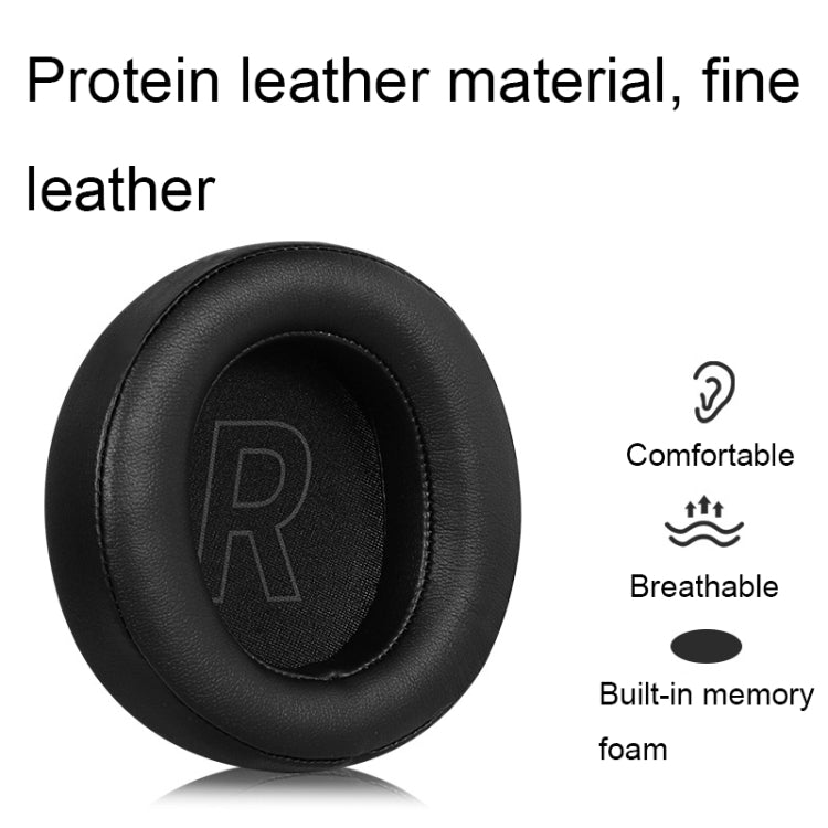 For Edifier G5BT 1pair Leather Headset Breathable Sponge Cover(Black) - Apple Accessories by buy2fix | Online Shopping UK | buy2fix