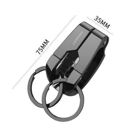 HONEST Metal Spring Clip Keychain Car Key Holder Waist Hanging Buckle(White) - In Car by HONEST | Online Shopping UK | buy2fix