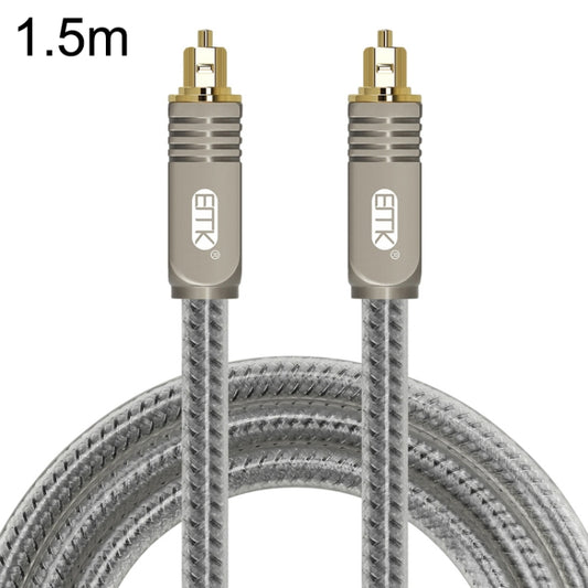 EMK YL/B Audio Digital Optical Fiber Cable Square To Square Audio Connection Cable, Length: 1.5m(Transparent Gray) -  by EMK | Online Shopping UK | buy2fix