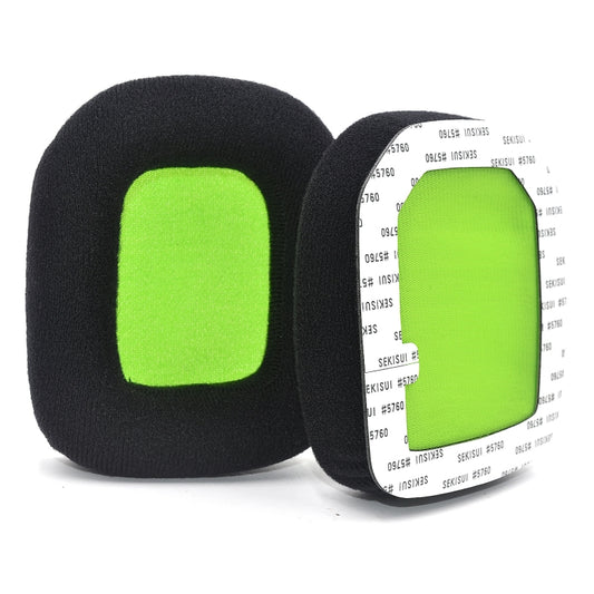 For Logitech Astro A20 2pcs Fleece Memory Foam Headphone Covers Earmuffs(Black Green Net) - Apple Accessories by buy2fix | Online Shopping UK | buy2fix
