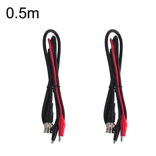 2pcs BNC To 2 x Crocodile Clips Double Head Coaxial Cable Video Cable, Length: 0.5m - Security by buy2fix | Online Shopping UK | buy2fix
