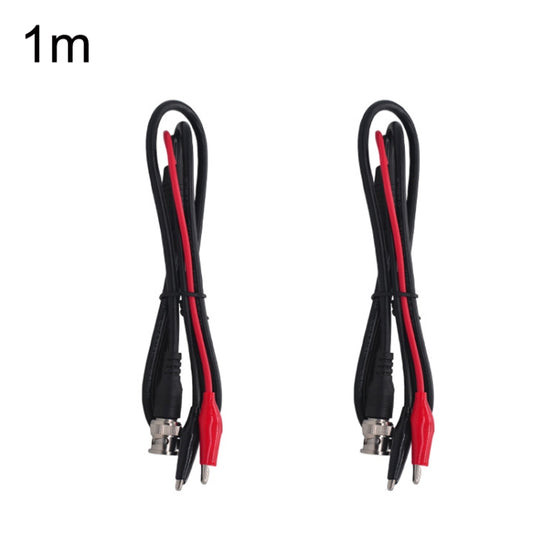 2pcs BNC To 2 x Crocodile Clips Double Head Coaxial Cable Video Cable, Length: 1m - Security by buy2fix | Online Shopping UK | buy2fix