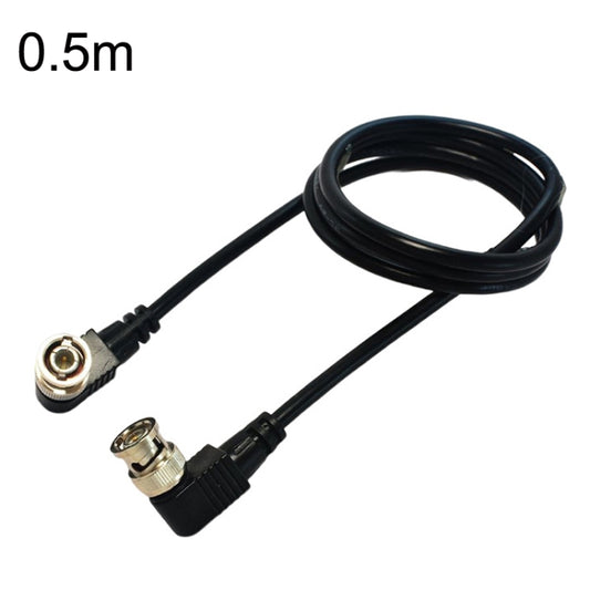 BNC Male to Male Elbow Audio and Video Cable Coaxial Cable, Length: 0.5m - Security by buy2fix | Online Shopping UK | buy2fix