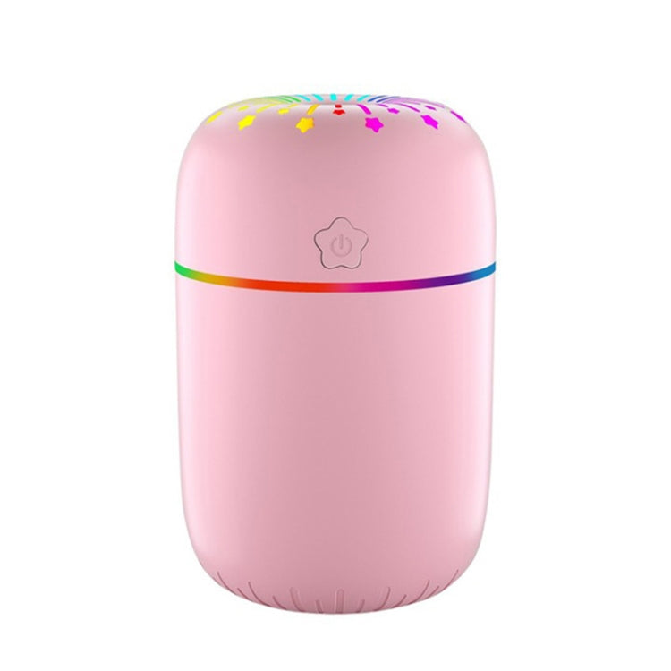 Colorful Cup USB Ambient Light Air Humidifier Desktop Car Marquee Humidifier(Lucky Star Pink) - Air Purifiers & Parts by buy2fix | Online Shopping UK | buy2fix