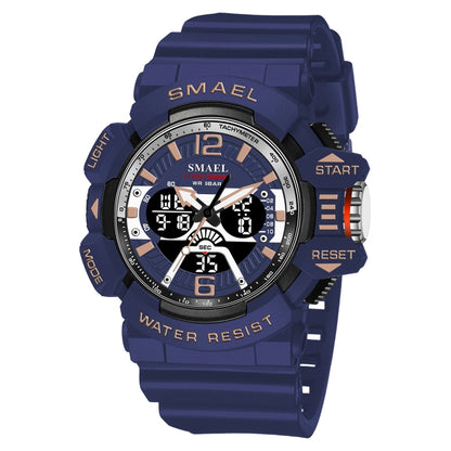 SMAEL 8065 Waterproof Sports Multifunctional Luminous Watch Men(Deep Blue) - Sport Watches by SMAEL | Online Shopping UK | buy2fix