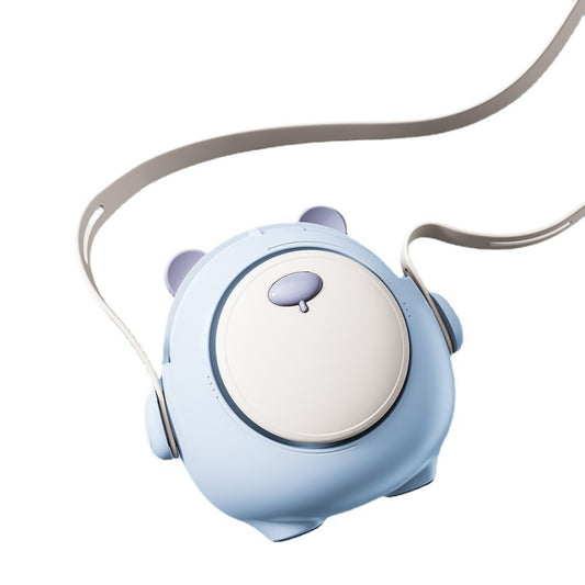 Portable Mini Hanging Neck Fan Cartoon Mute Handheld Lanyard Leafless Fan(Sky Blue) - Consumer Electronics by buy2fix | Online Shopping UK | buy2fix