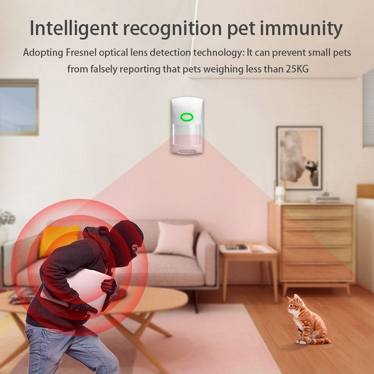 Tuya ZigBee Human Body Infrared Detection Alarm Intelligent Mobile Detection Anti-theft Movement Sensor(White) - Security by buy2fix | Online Shopping UK | buy2fix