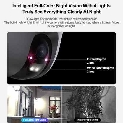 Original Xiaomi CW400 Outdoor Camera 2.5K Ultra HD Smart Full Color Night Vision IP66 Waterproof, US Plug(White) - Security by Xiaomi | Online Shopping UK | buy2fix