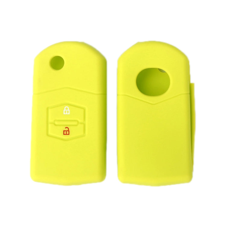 For Mazda M6/CX-5 2pcs Remote Control Folding 2 Button Silicone Case(Apple Green) - In Car by buy2fix | Online Shopping UK | buy2fix