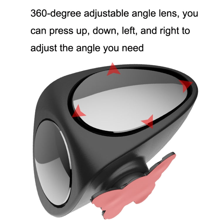 2 in 1 Car Blind Spot Mirror Reversing Parking Wide Angle Mirror 360 Degree Rotation Adjustable Convex Rear View Mirror(Black Left) - In Car by buy2fix | Online Shopping UK | buy2fix