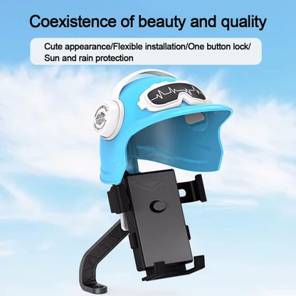 Small Helmet Sunscreen Phone Stand Bracket Motorcycle Mobile Phone Holder,Spec: Rearview Mirror White -  by buy2fix | Online Shopping UK | buy2fix