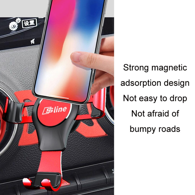 For Audi Car Strong Magnetic Phone Holder(A3/S3 Stand 1 black) -  by buy2fix | Online Shopping UK | buy2fix