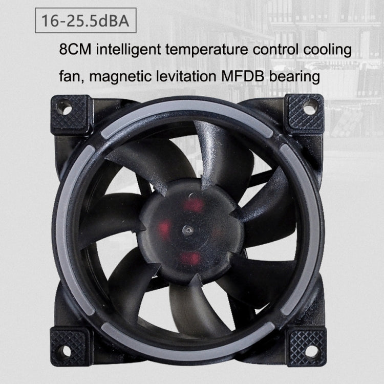 MF8025 Magnetic Suspension FDB Dynamic Pressure Bearing 4pin PWM Chassis Fan, Style: Non-luminous (White) -  by buy2fix | Online Shopping UK | buy2fix