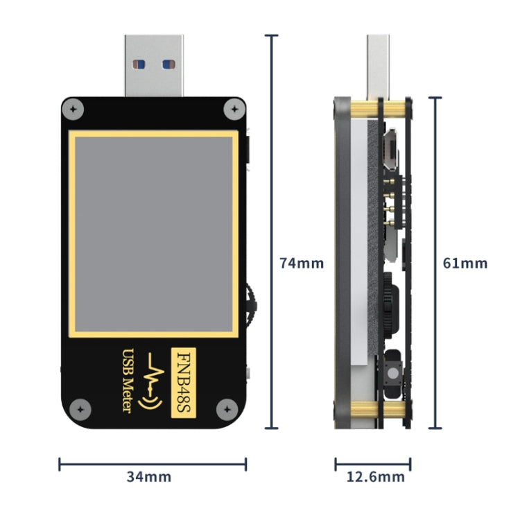 FNIRSI FNB48S USB Voltage Ammeter Multifunctional Fast Charge Tester, Specification: Without Bluetooth -  by FNIRSI | Online Shopping UK | buy2fix