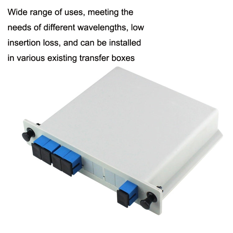 4 In 1 Plug-in PLC Optical Splitter SC Port Carrier-grade Fiber Optic Splitter - Fiber Receiver by buy2fix | Online Shopping UK | buy2fix